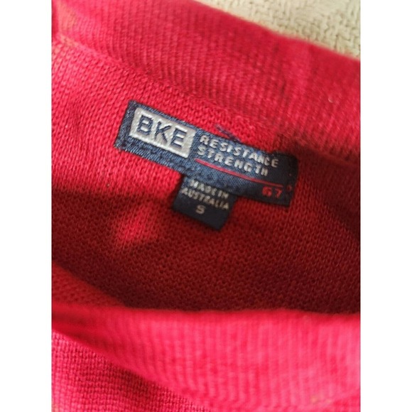 BKE Buckle Sweater Mens Small S Pullover Sweatshirt Crew Neck Red Cotton NWOT 2 - Picture 8 of 12
